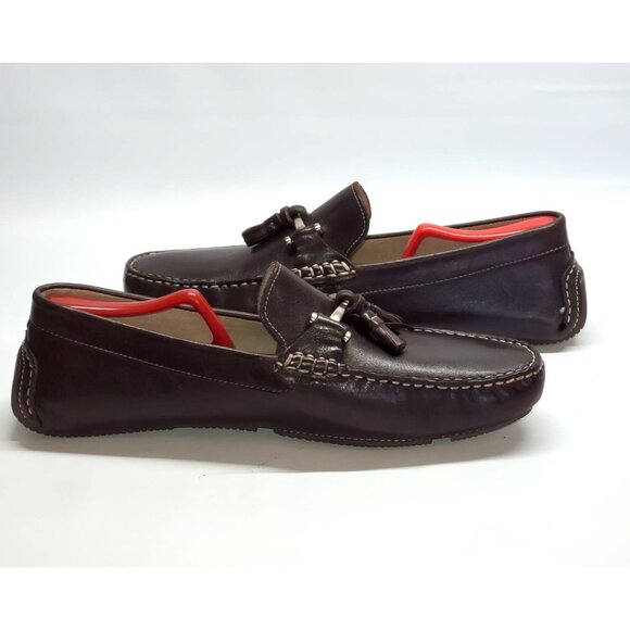 Mike Konos Men's Dark Brown Leather Loafers Handcrafted Size 10M 1332 - Picture 6 of 14